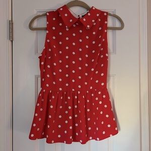 Forever 21 Peplum polka dot top